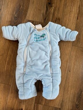 Baby Merlin Magic Sleepsuit blue, Small, 6-9 Months, 18-21 Lbs, Boy/Girl